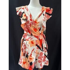 Women’s Great Jones Pink & Salmon Floral Jumper Sz XS